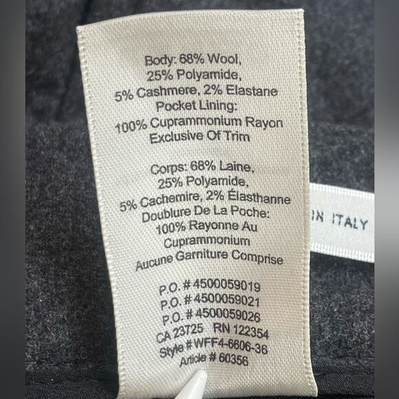 Wilfred Jallade tie front wool Pants in dark charcoal Grey  6 - Picture 6 of 6